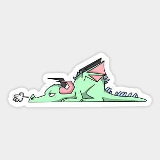 Flat Dragon Sticker